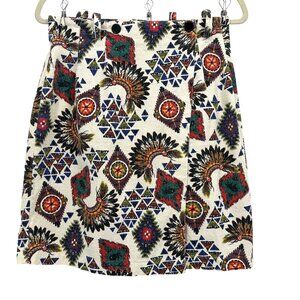 Vintage Sas'sa Womens 11/12 Skirt Western Aztec Native American Headdress